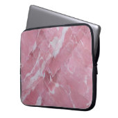 Wunderschöner rosa Marmor Laptopschutzhülle (Vorderseite Links)