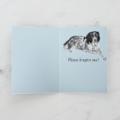 Wunderschöner Schwarz-Weiß-Springer-Spaniel Entsch Karte (Innenseite)