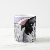 Wunderschöner Schwarz-weißer Springer Spaniel Kaffeetasse (Mittel)