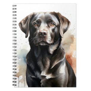 WUNDERSCHÖNER SCHWARZER LABRADOR RETRIEVER HUND NOTIZBLOCK