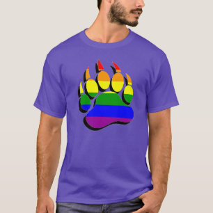Wunderschöner schwuler Bärenklaue in Regenbogen 3D T-Shirt