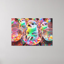 Wunderschöner See Otter Leinwanddruck