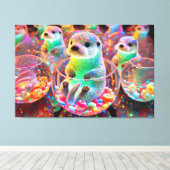 Wunderschöner See Otter Leinwanddruck (Insitu (Holzboden))