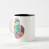 Wunderschöner See Otter Zweifarbige Tasse (Vorderseite Links)