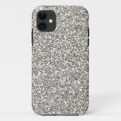 Wunderschöner Silber Glitter Case-Mate iPhone Hülle (Rückseite)