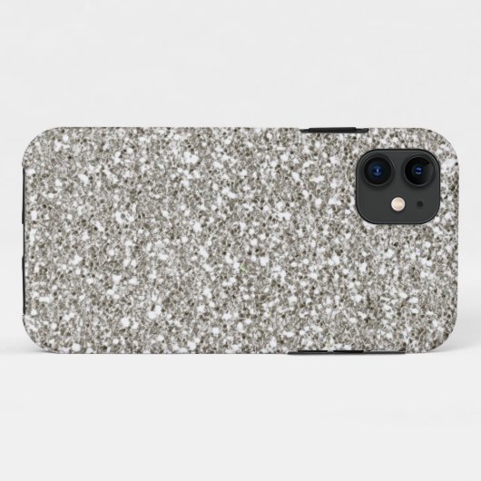 Wunderschöner Silber Glitter Case-Mate iPhone Hülle (Rückseite (Horizontal))