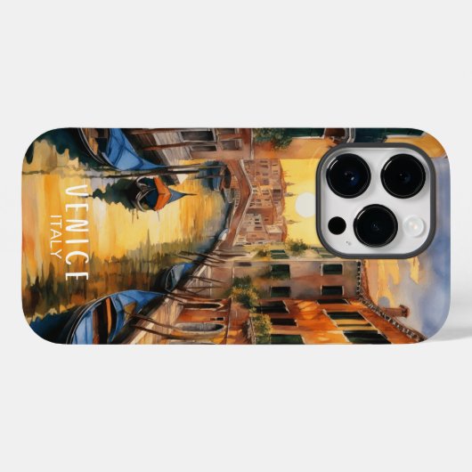 Wunderschöner Sonnenuntergang in Venedig Case-Mate iPhone Hülle (Rückseite (Horizontal))