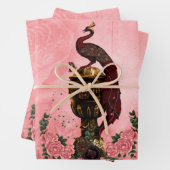 Wunderschöner Steampunkpfau Geschenkpapier Set (Beispiel)