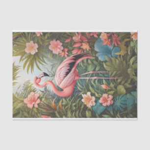 Wunderschöner Tropischer Rosa Flamingo Vogel Seidenpapier