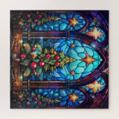 Wunderschöner verkleideter Glass-dekorierter Weihn Puzzle (Horizontal)