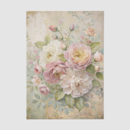 Wunderschöner Vintage-Pfingstrosen-Blumenhintergru Seidenpapier