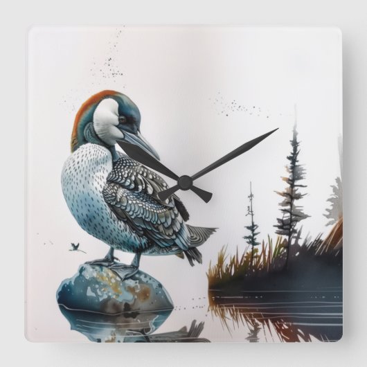 wunderschöner Wasserballon Quadratische Wanduhr (Vorderseite)