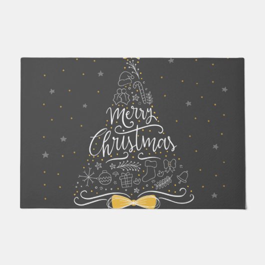 Wunderschöner Weihnachtsbaum Fußmatte (Vorderseite)