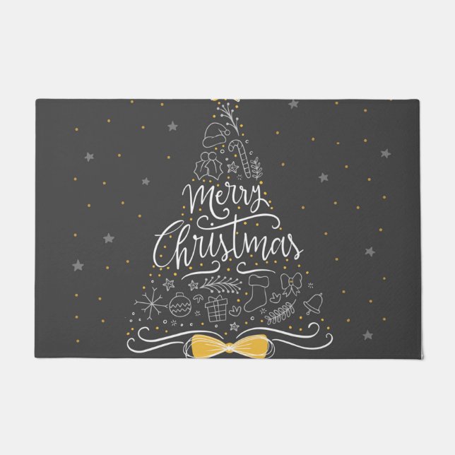 Wunderschöner Weihnachtsbaum Fußmatte (Vorderseite)