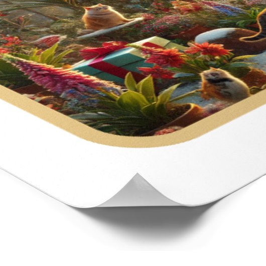 Wunderschöner Weihnachtsgarten Poster (Ecke)