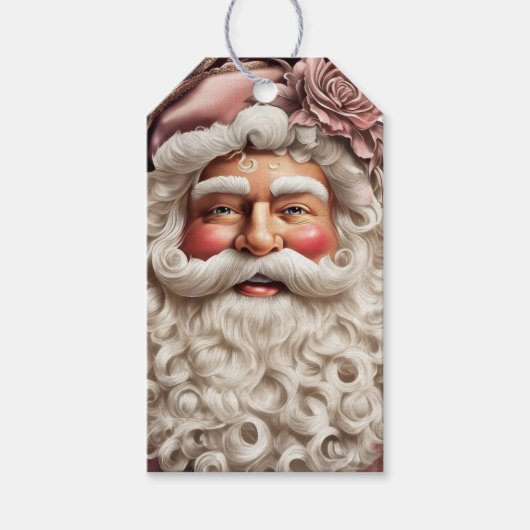 Wunderschöner Weihnachtsmann Geschenkanhänger (Vorderseite)