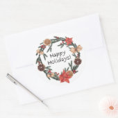 Wunderschöner Weihnachtsstickern Kranz Runder Aufkleber (Umschlag)