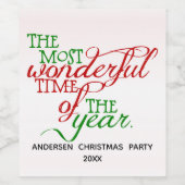 Wunderschöner Weihnachtswein oder glänzende Weinka Weinetikett (Einzelnes Label)