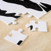 Wunderschöner weißer Tiger| Große Katzen Puzzle (Seite)