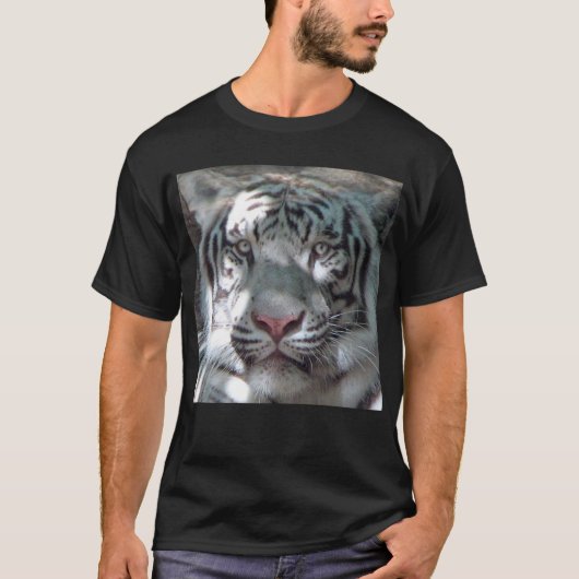 Wunderschöner weißer Tiger T-Shirt (Vorderseite)