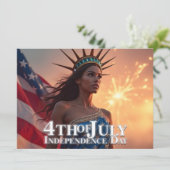Wunderschönes 4. Juli Design - Feuerwerke & Freihe (Stehend Vorderseite)