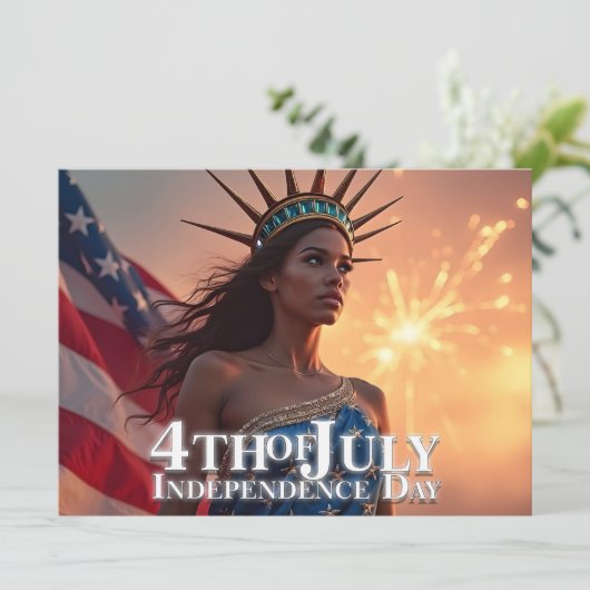 Wunderschönes 4. Juli Design - Feuerwerke & Freihe (Stehend Vorderseite)