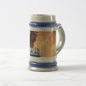 Wunderschönes 4. Juli Design - Feuerwerke & Freihe Bierglas (VorderseiteRechts)