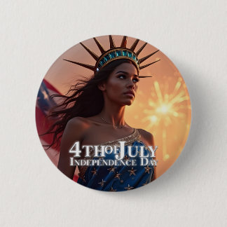 Wunderschönes 4. Juli Design - Feuerwerke & Freihe Button