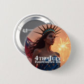 Wunderschönes 4. Juli Design - Feuerwerke & Freihe Button (Vorne & Hinten)