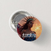 Wunderschönes 4. Juli Design - Feuerwerke & Freihe Button (Vorne & Hinten)
