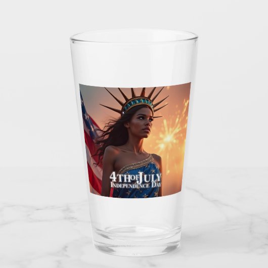 Wunderschönes 4. Juli Design - Feuerwerke & Freihe Glas (Vorderseite)