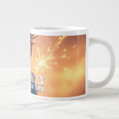Wunderschönes 4. Juli Design - Feuerwerke & Freihe Jumbo-Tasse (Rechts)