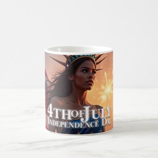 Wunderschönes 4. Juli Design - Feuerwerke & Freihe Kaffeetasse (Mittel)