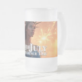 Wunderschönes 4. Juli Design - Feuerwerke & Freihe Mattglas Bierglas (VorderseiteRechts)
