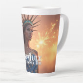 Wunderschönes 4. Juli Design - Feuerwerke & Freihe Milchtasse (Rechte Ecke)