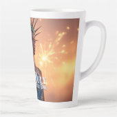 Wunderschönes 4. Juli Design - Feuerwerke & Freihe Milchtasse (Rechts)