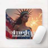 Wunderschönes 4. Juli Design - Feuerwerke & Freihe Mousepad (Mit Mouse)