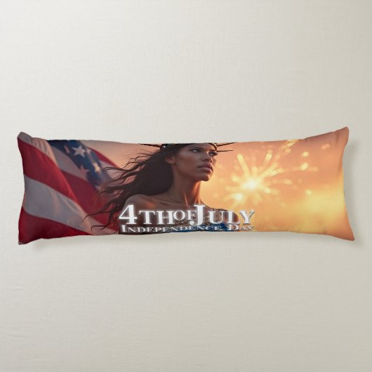 Wunderschönes 4. Juli Design - Feuerwerke & Freihe Seitenschläferkissen (Rückseite)