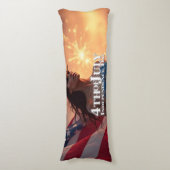 Wunderschönes 4. Juli Design - Feuerwerke & Freihe Seitenschläferkissen (Vorderseite Vertikal)