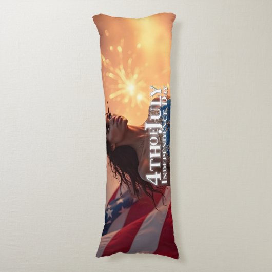 Wunderschönes 4. Juli Design - Feuerwerke & Freihe Seitenschläferkissen (Vorderseite Vertikal)