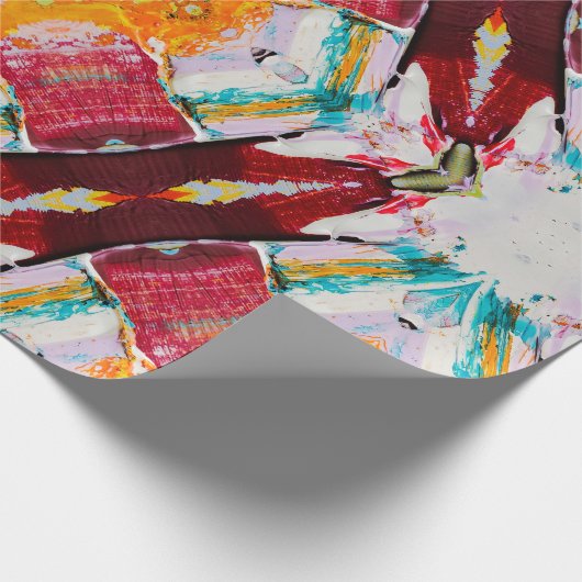 Wunderschönes Abstraktes Malerpapier Geschenkpapier (Ecke)