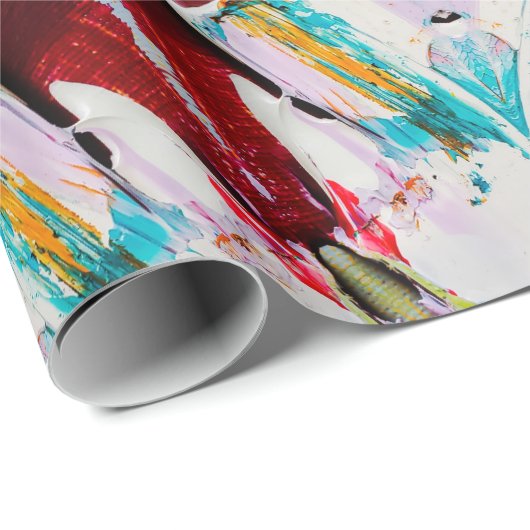 Wunderschönes Abstraktes Malerpapier Geschenkpapier (Rolleneckpunkt)