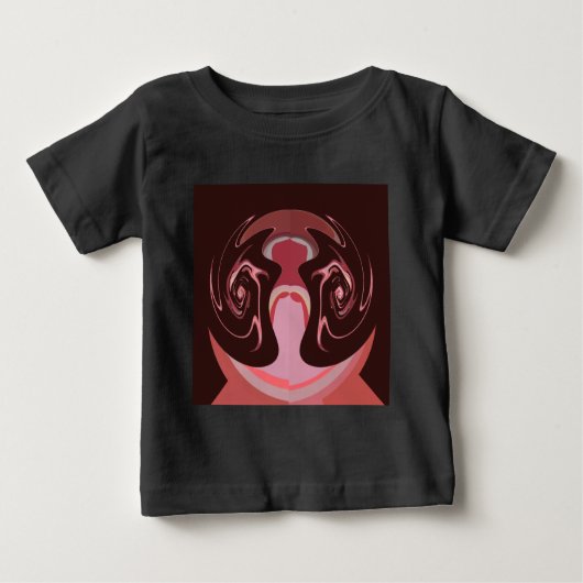 Wunderschönes afrikanisches Maroon Motif Print Des Baby T-shirt (Vorderseite)