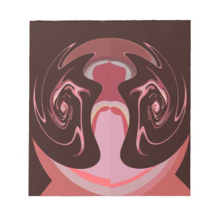 Wunderschönes afrikanisches Maroon Motif Print Des Notizblock