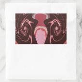 Wunderschönes afrikanisches Maroon Motif Print Des Rechteckiger Aufkleber (Tasche)