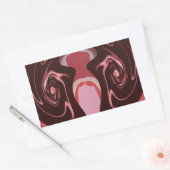 Wunderschönes afrikanisches Maroon Motif Print Des Rechteckiger Aufkleber (Umschlag)