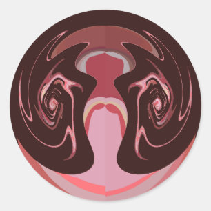 Wunderschönes afrikanisches Maroon Motif Print Des Runder Aufkleber