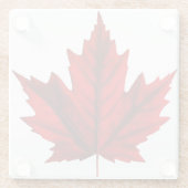 Wunderschönes Ahornblatt Glasuntersetzer (Rückseite)