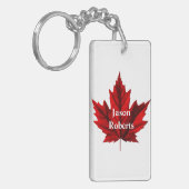 Wunderschönes Ahornblatt Schlüsselanhänger (Vorderseite links)