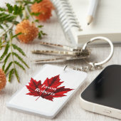 Wunderschönes Ahornblatt Schlüsselanhänger (Vorderseite rechts)